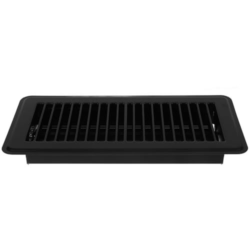 DEARMAMY Rejilla de Ventilación para Suelo Negra de Hierro Cubierta para Rejilla de Aire Acondicionado Doméstico Ventilación Interior Multifuncional Resistente y Fácil de Instalar