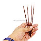 Image of Double Point Rosewood Crafted Premium Knitting Needles | Yarn Storage & Crocheting Accessories | Nagina International (Rosewood, 5mm)