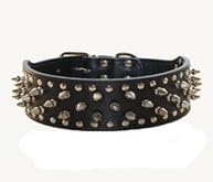 Pups Comfort Dog Neck Collar Belt | Solid Leather Spike Rivite Collar for Adult | Adjustable and Comfortable Dog Collar Belt (Black-Large) (B0CL4LTFQB) Amazon Price History, Amazon Price Tracker