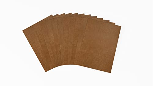 Brandalo® Piel vegana – Papel lavable – 12 hojas de 21 x 30 cm con 0,55 mm de grosor – Papel de lavado – Papel de cuero – Diseño de etiqueta hecho a mano – DIY para coser, manualidades, trazar,