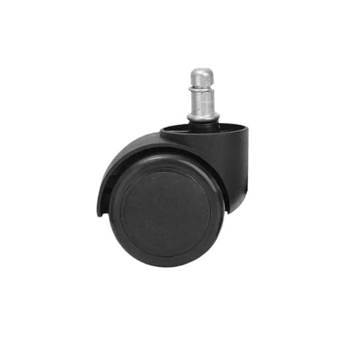 1/2/5個 2インチ ユニバーサル スイベルキャスターホイール デューティ交換用 ゲーミングチェア オフィスキャスター トロリー ローラー 家具ハードウェア(Black-1PC)