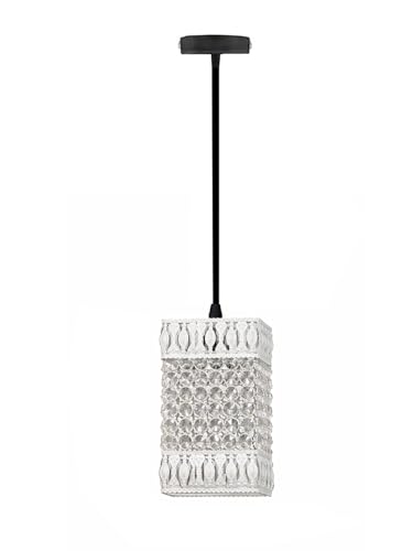 Image of Lotus Crystal Pendant Light Modern Ceiling Fixture, Stylish Home Decor, Warm White, Living Room, Bedroom, Contemporary Design, Decorative Crystal Chandelier (Regal Crystal Tower White)