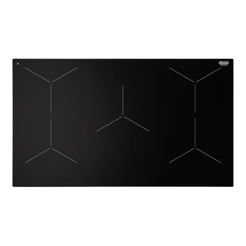 De'Longhi NSI 952 - Placa de inducción de 90 cm, vitrocerámica negra, mandos táctiles, 5 zonas de cocción, Booster, bloqueo de teclas