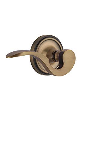 Image of Nostalgic Warehouse Classic Rose Single Dummy Manor Lever in Antique Brass