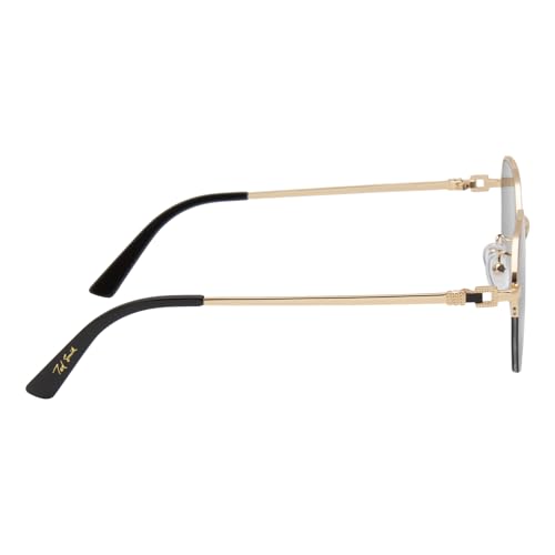 Image of Ted Smith Iconic Hexagonal Grey Sunglasses for Mens Womens