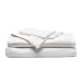Cariloha Resort Bamboo Sheets 4 Piece Bed Sheet Set - Luxurious Sateen Weave - 100% Viscose from Bamboo Bedding (White, California King)