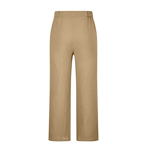 Men's Ethnic Style Printed Sweatpants Linen Vintage Elastic Waist Lace up Casual Pants Loose Fit Hippie Boho Trousers