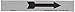 Brady 93272 Self-Sticking Vinyl Arrow, 1 1/8" Height x 7" Width, Black on Aluminum