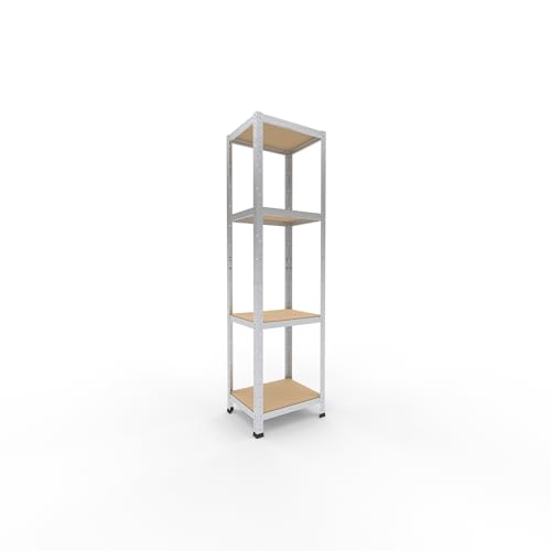 shelfplaza® 180x50x40cm Home Schwerlastregal verzinkt/Metallregal mit 4 Böden/Kellerregal Metall, Garagenregal, Werkstattregal oder Regal Lagerregal/Steckregal Metall mit 175kg Tragkraft