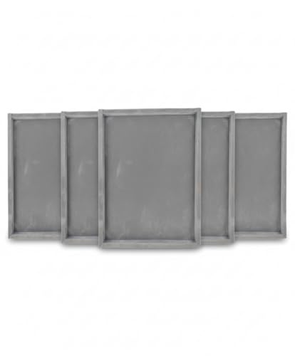 Image of Velvet Jewellery Display & Beading Tray | 12 x 9 Inch Organizer Tray for Necklaces, Bracelets, Cosmetics & Craft Storage | Soft Velvet Finish, Durable & Multipurpose (Pack of 1) (Grey)