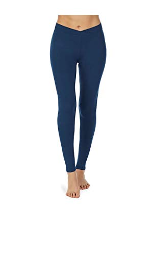 Cuddl Duds Softwear with Stretch Woman Soft Comfort Legging Peacock Blue Size L