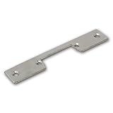 porte poussant gauche poussant droit  world-trading-net - Gâche plate, hauteur 130 mm, pour ouvre-portes électriques, convient aux portes gauche et droite, acier inoxydable (inoxydable)