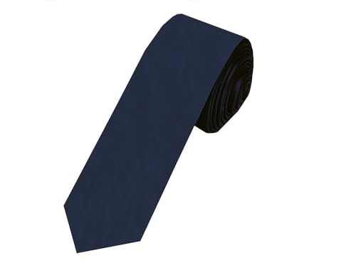 Image of Solid Color Slim Microfiber Tie-Matte Finish Tie for Men, Boys, Gents-Formal & Casual Wear-Combo Pack
