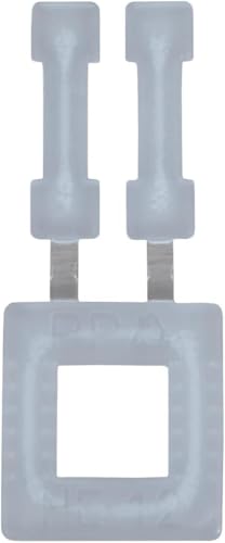 PAMPOLS Eenvoudig te bedienen kunststof gespen, ideaal voor het verbinden van uiteinden van textiel of PP-omsnoeringen, verpakking van 100 stuks, Wit, 13mm de ancho