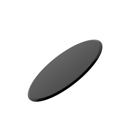 Image of Tempered Glass Round Table Top 24 Inch Diameter, 1 /2 inch Thick, Heavy-Duty Safety Glass Circle for Dining Table, Desk, Patio Base Replacement-Black