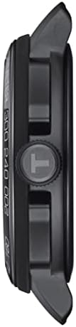 Tissot Mens T-Race Cycling 316L Stainless Steel case with Black PVD Coating Quartz Watch, Black, Silicon, (T1114173705702)