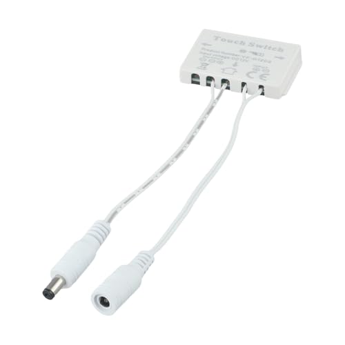Lawnoval Interruttore con sensore touch, 12 V, 5 A, 60 W, per striscia luminosa a LED, vetro da 1-5 mm, vetro acrilico/specchio, controllo dimmerabile per bagno e armadietto a specchio