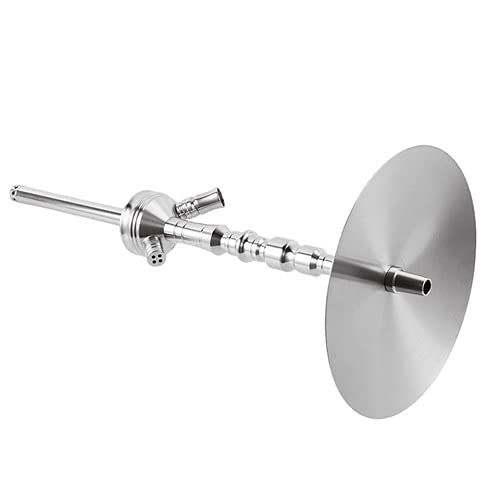 JYXZM Moderne Edelstahlhuka mit Glasvase-Hukahn-Schüssel Set Silikonschlauch - Deluxe mittelhukahn Shisha Raucher-Kit – Bild 3