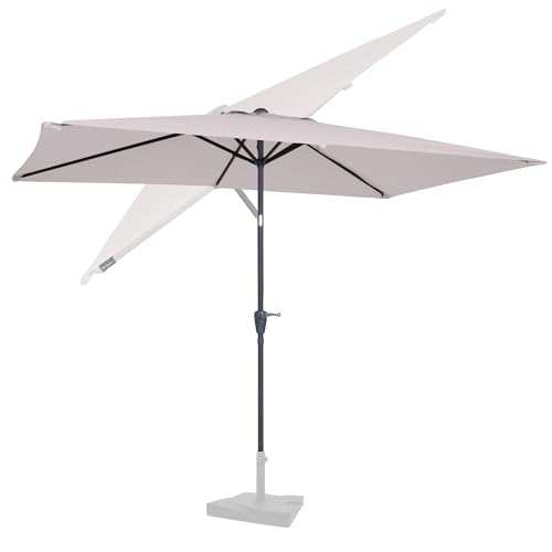 VONROC Sonnenschirm rechteckig 200x300 - Rechteckiger Sonnenschirm für Terasse, Garten, Balkon, Gastro - Knickbar, Kurbel, Wetterfest - Rapallo (Beige) VONROC Sonnenschirm rechteckig 200x300 - Rechteckiger Sonnenschirm für Terasse, Garten, Balkon, Gastro - Knickbar, Kurbel, Wetterfest - Rapallo (Beige)