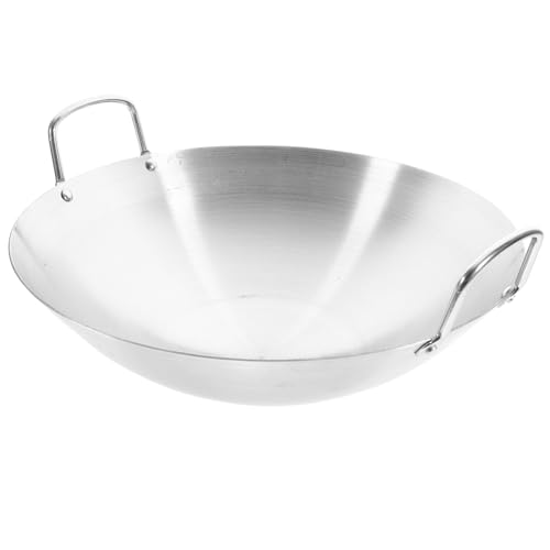 Wok de cocina en acero inoxidable con doble asa ergonómica miniatura 1