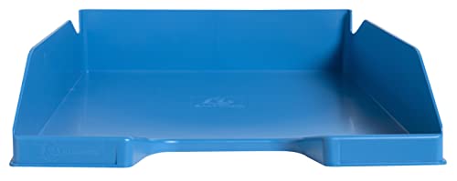 Exacompta 113283D Briefablage BeeBlue aus Recycling-Kunststoff DIN A4. Idealer Briefkorb für Ihre Organisation. Stapelbarer Ablagekorb Türkis Blauer Engel Combo Midi
