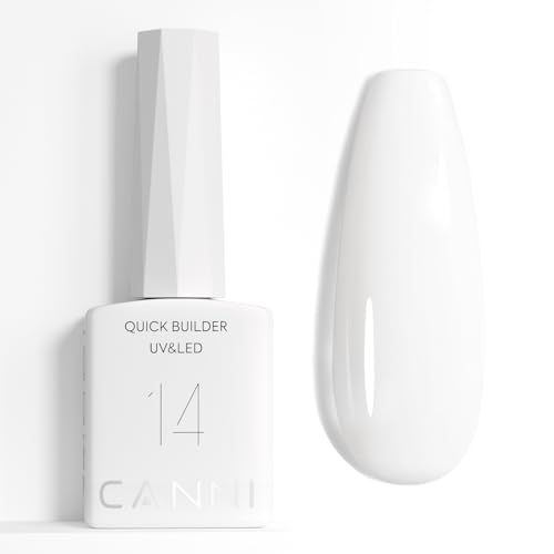 CANNI Quick Builder Nail Gel for Nails 9ML White Soak-Off Nail Strengthening Gel for Apex Building DIY UV LED Manicure