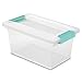 Sterilite 19628604 Medium Clip Clear Storage Box With Latched Lid - 11