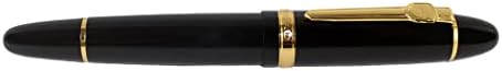 Zoohot Jinhao 159 Fountain Pen Black Lacquer Gold Trim,Golden