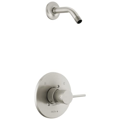 Delta Faucet Modern Single Handle Brushed Nickel Shower Faucet Set, Shower Trim Kit, Shower Fixtures, Shower Handle, Stainless T14259-SSLHD-PP (Shower Head and Valve Not Included) by DELTA - Used condition - US$61.03