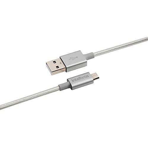 intelbras Cabo micro USB em nylon 1,5 m EUAB 15NB Branco