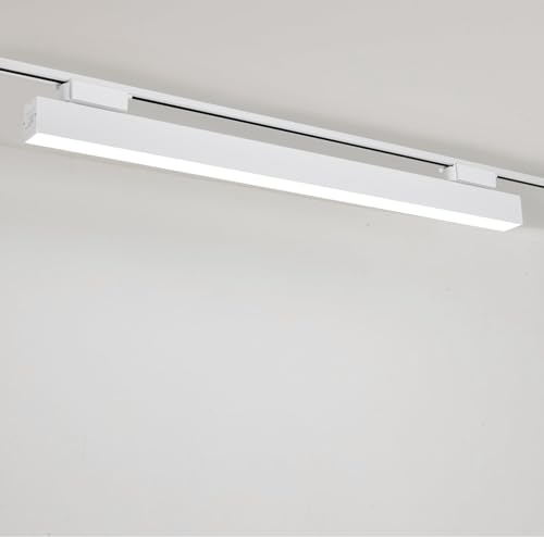 業務用 ダクトレール用 LED蛍光灯 配線ダクトレール用照明器具 一体型 ライト ライティングレール照明 施設照明 フリッカーレス 大光量4890lm 40W型2灯相当 発光色:昼光色 (120cm, ホワイト)