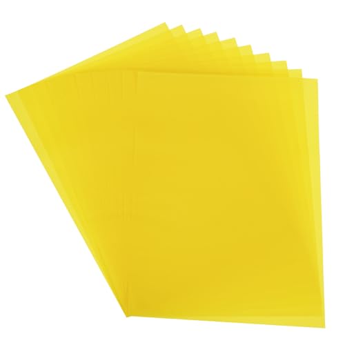 PATIKIL Transparentpapier, 30 Blatt A4 Durchsichtiges Zeichenpapierblock 21 x 29,7 cm 100 g/m² zum Zeichnen, Skizzieren, Malen mit Tinte, Bleistift, Marker, Gelb
