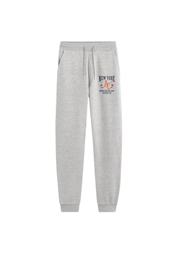 AMERICAN COLLEGE USA, Jogging, Hosen, Leggings, Junge, Mädchen, Kurz, Eng Anliegend, Sportlich, Kinderbekleidung, Unisex, Modell ACPAN236 Grau, 10 Jahre
