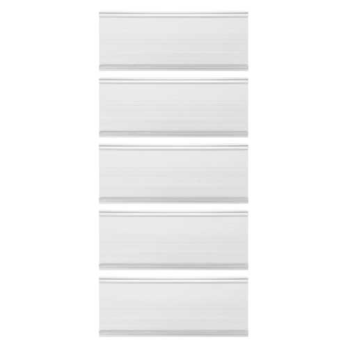 Porte-plaque de bureau mural en aluminium argenté 5 pack 3.2x9.4"