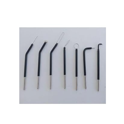 7-Piece Dental Electrodes Set with Reusable Tips (Black)