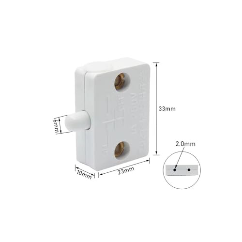 Switian Auto On/Off Cabinet Light Switch 1A 250V, 6 Pack Push Activated Door Sensor - Image 2