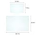 LANGBOHOS Tempered Glass Cutting Boards for Kitchen,Clear Cutting Board for Countertop,Non-slip Chopping Board,Table protection, Heat Resistant, Shatter Resistant (Clear, Set of 4)