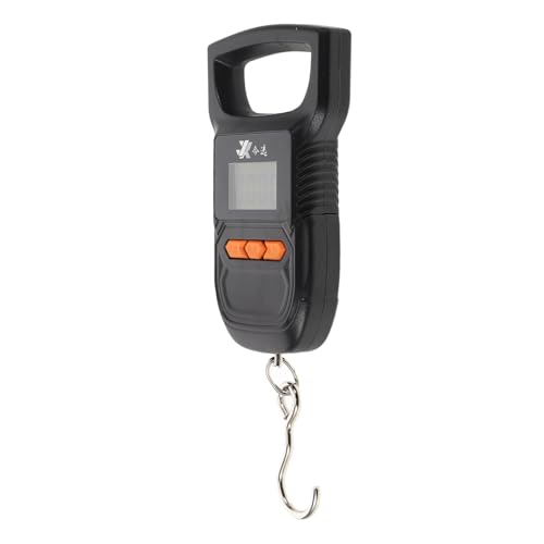 LALADEFIEE Báscula Digital Portátil para Equipaje con Gancho Resistente Abs y Ligera para Viajes Electrónica de Mano Fácil de Usar Capacidad hasta Color Negro
