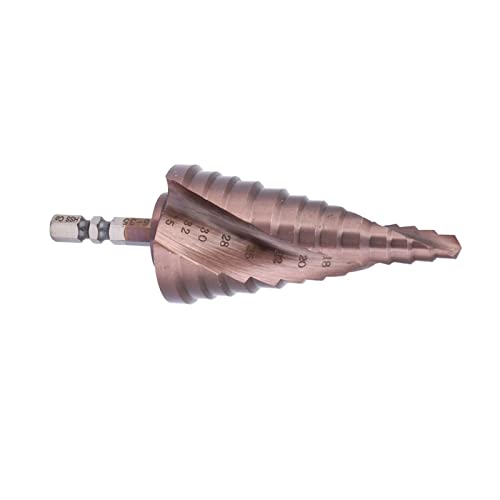 Haofy Broca Escalonada con Revestimiento de Cobalto, Herramienta de Apertura de Orificios de Acero de Alta Velocidad para Varios Materiales, 7 Estilos, Vástago Hexagonal de 1/4' (6-35)