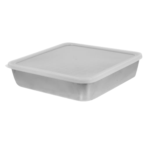 jojofuny 6-piece Baking Pan Set Stainless Steel Oven Rack Lid Roasting Pan for Chicken Meat Vegetable Cleaning