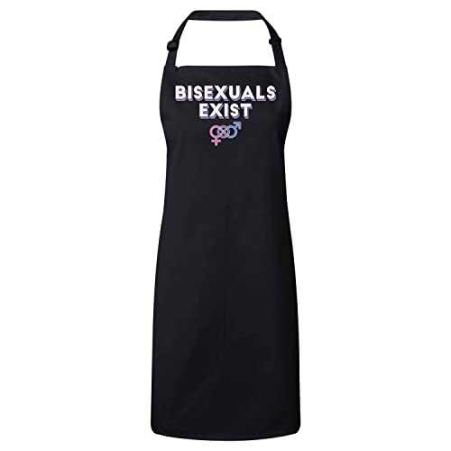 Tablier cuisine LGBTQ+ et bi avec grande poche pour cuisine et barbecue militant