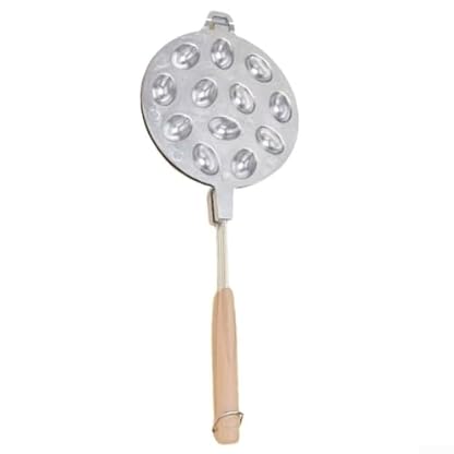 Zilimontt Mini-Waffeleisen, ovale Backform für Kuchen und Eierwaffeln, kompakte Größe, perfekt zum Backen zu Hause (Silber)