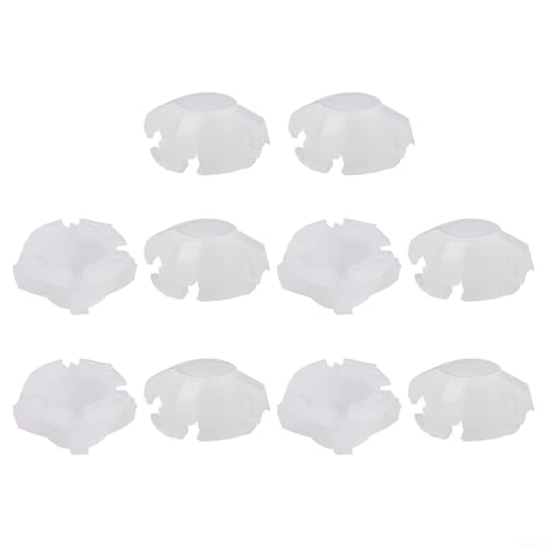 Paquete de 10 bujes de enlace para limpiaparabrisas para conector de brazo del limpiaparabrisas, plástico de repuesto para un ajuste fiable y un funcionamiento suave, color blanco