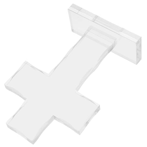 HOLIDYOYO Croce in Acrilico Spirituale Decorazione Cattolica Centrotavola Religioso Battesimale Decorazione Per La Casa Statua Da