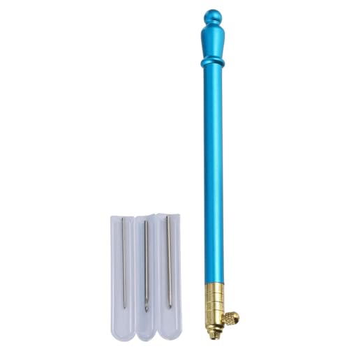 VILLCASE Back Embroidery Crochet, Hook with 3 Needles, Adjustable Punch Needle Embroidery Kit, Crochet Hook Embroidery Beads Kit