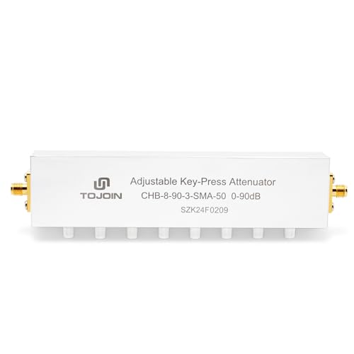 tojoin rf step attenuator step-adjustable attenuator push-button step attenuator sma attenuator 0-90db dc to 25ghz 50 ohm rf attenuator sma female attenuator 1pcs