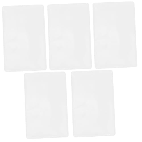 DIYEAH 5pcs Clear Plastic Credit Card Holder Sleeves Badge Protectors for Wallet Sturdy Construction for Secure and Lightweight Card Storage