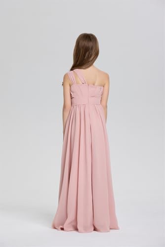 Flower Girl Dress One Shoulder Junior Bridesmaid Dresses Back Zipper Pageant Dresses Ball Gown,JBD0093