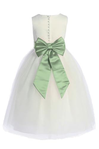 Pink Princess Flower Girl Sash for Weddings - Detachable Bow for Dress - Waist Satin Belt - Cintas para Vestidos Elegantes