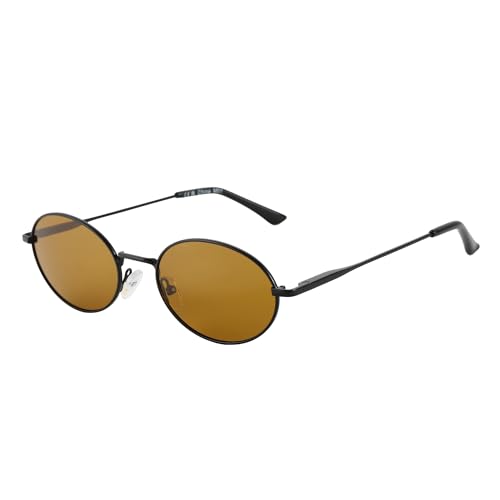 ZENOTTIC Retro Oval Sunglasses Mens Womens Unisex Classic Style Metal Frames with UV Protection